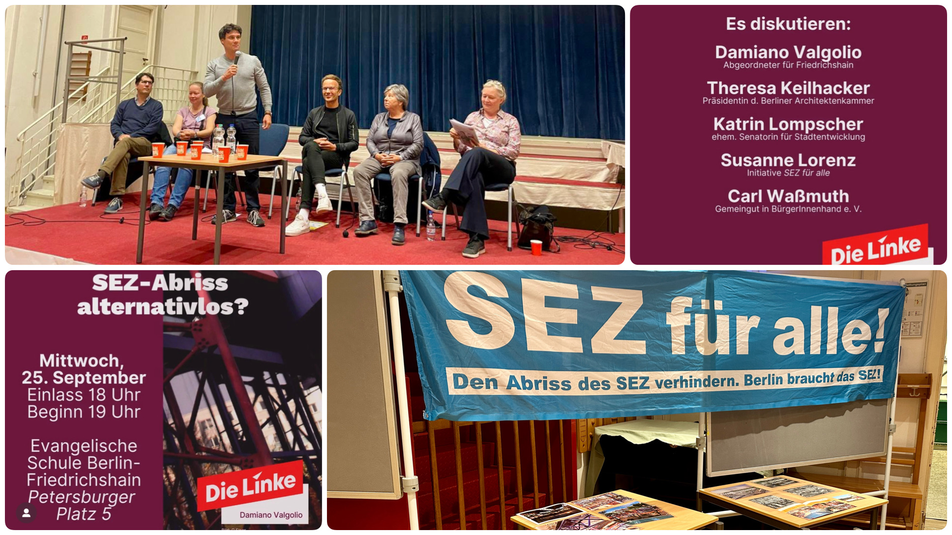 25.09.2024 19:00 Podiumsdiskussion "SEZ - Abriss alternativlos?"