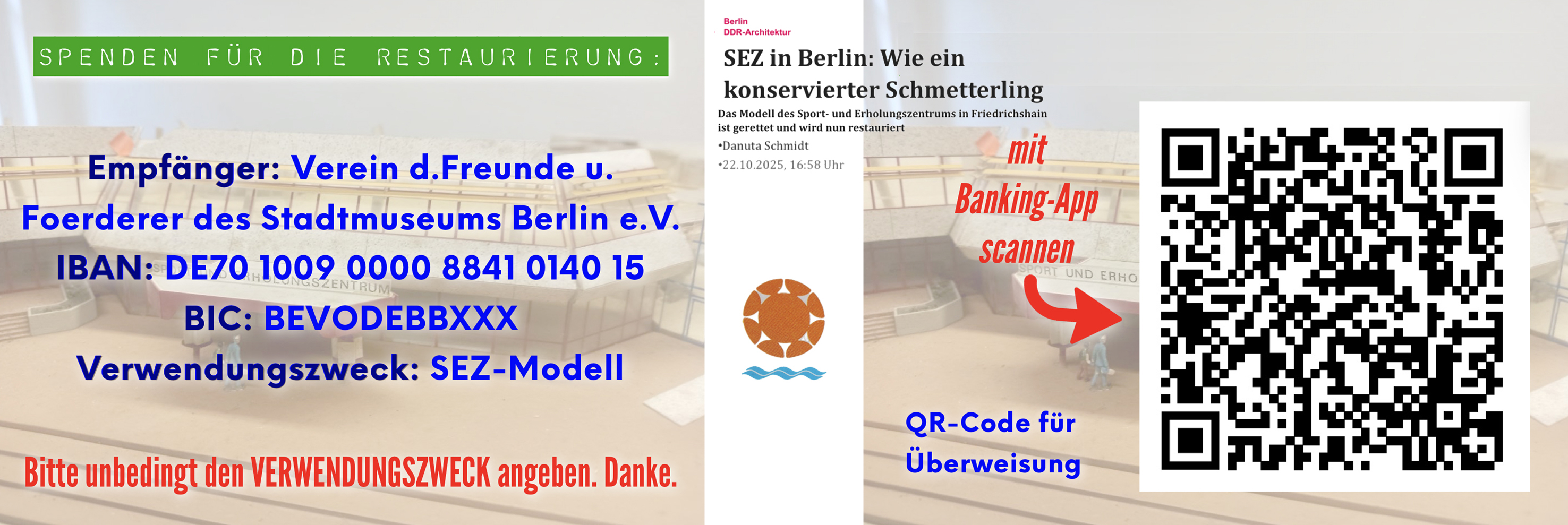 Spenden fürs Architekturmodell